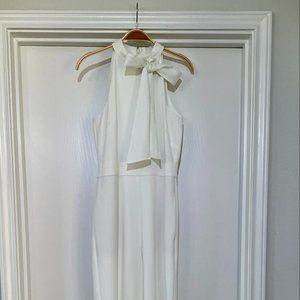 Vince Camuto - Sleeveless Bow Mock Neck Sleeveless Jumpsuit (Size 4)